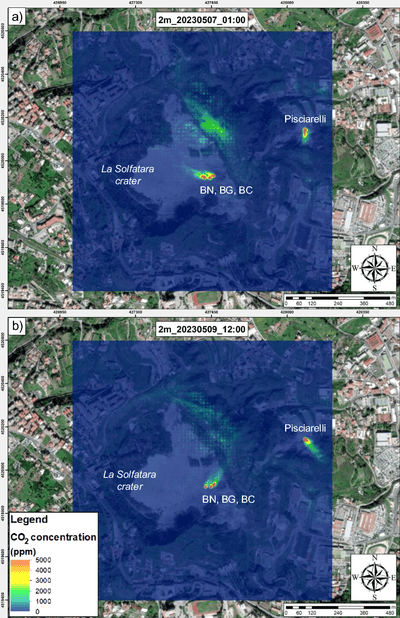 Turbulent diffusion and volcanic gas dispersion in the atmospheric surface layer: insights from La Solfatara, Campi Flegrei, Italy