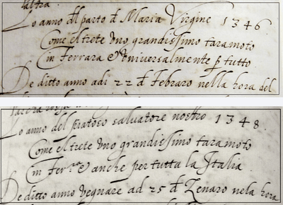 Pre-1500s earthquakes in Ferrara (NE Italy) andan overrated source: first results of a critical revision